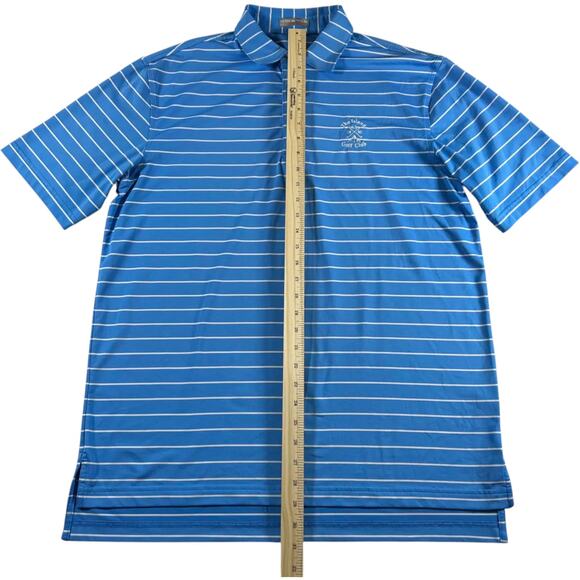Peter Millar "The Island Golf Club” Summer Comfort Men’s Striped Polo – Size M - Picture 4 of 8